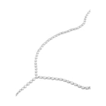 Load image into Gallery viewer, Silver She&#39;s an Icon Lariat Necklace in White Diamondettes
