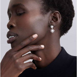 Lagos Sterling Silver Luna Fleur Pearl Drop Earrings