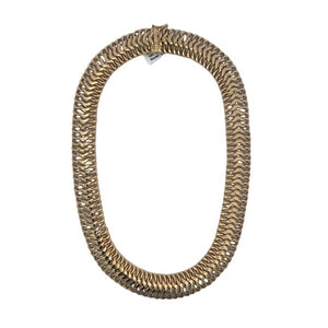 Estate 14K Gold Woven Link Collar Necklace