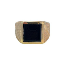 Load image into Gallery viewer, Estate 10K Black Onyx Men&#39;s Ring
