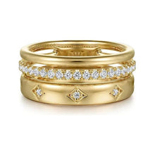 Load image into Gallery viewer, Gabriel 14K Yellow Gold Easy Diamond Stackable Ring
