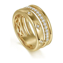 Load image into Gallery viewer, Gabriel 14K Yellow Gold Easy Diamond Stackable Ring
