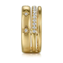 Load image into Gallery viewer, Gabriel 14K Yellow Gold Easy Diamond Stackable Ring
