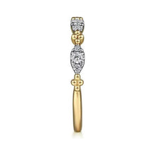 Load image into Gallery viewer, Gabriel 14K Yellow Gold Diamond Marquise Shape Stackable Ring
