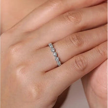 Load image into Gallery viewer, Gabriel 14K White Gold Diamond Geometric Stackable Ring
