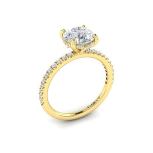 Vlora 14K Yellow Gold Diamond Hidden Halo Engagement Ring