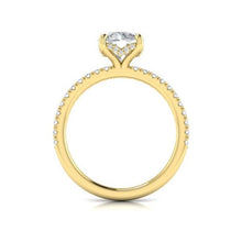 Load image into Gallery viewer, Vlora 14K Yellow Gold Diamond Hidden Halo Engagement Ring
