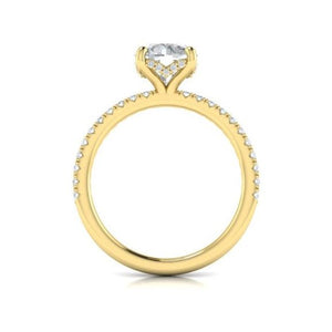 Vlora 14K Yellow Gold Diamond Hidden Halo Engagement Ring