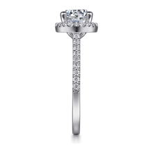 Load image into Gallery viewer, Gabriel &quot;Carly&quot; 14K White Gold Halo Engagement Ring
