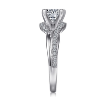 Load image into Gallery viewer, Gabriel &quot;Naomi&quot; 14K White Gold Hidden Halo Engagement Ring
