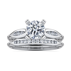 Gabriel "Quinn" 14K White Gold Round Diamond Engagement Ring