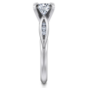 Gabriel "Quinn" 14K White Gold Round Diamond Engagement Ring