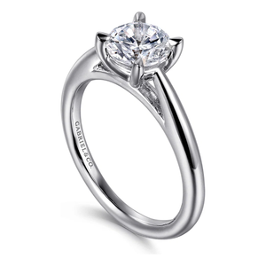 Gabriel 14K White Gold "Bambi" Solitaire Engagement Ring