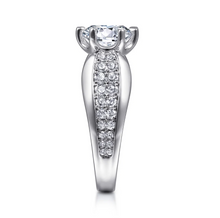 Load image into Gallery viewer, Gabriel 14K White Gold &quot;Ember&quot; Diamond Engagement Ring
