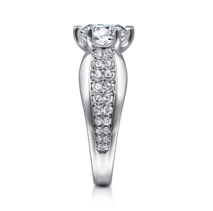 Gabriel 14K White Gold "Ember" Diamond Engagement Ring