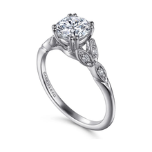 Load image into Gallery viewer, Gabriel &quot;Celia&quot; 14K White Gold Round Diamond Engagement Ring
