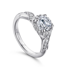 Load image into Gallery viewer, Gabriel &quot;Shae&quot; 14K White Gold Halo Diamond Engagement Ring
