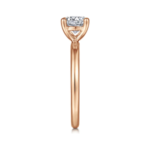 Gabriel "Lark" 14K Rose Gold Solitaire Engagement Ring