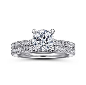 Gabriel "Amena" 14K White Gold Diamond Solitaire Engagement Ring