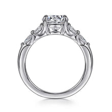 Load image into Gallery viewer, Gabriel &quot;Adella&quot; 14K White Gold Round Diamond Engagement Ring
