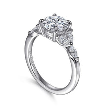 Load image into Gallery viewer, Gabriel &quot;Adella&quot; 14K White Gold Round Diamond Engagement Ring
