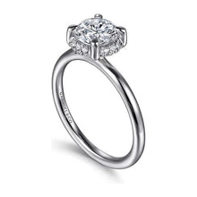 Load image into Gallery viewer, Gabriel &quot;Seattle&quot; 14K White Gold Round Hidden Halo Diamond Engagement Ring
