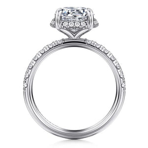 Gabriel "Talisa" 14K White Gold Hidden Halo Pave Diamond Engagement Ring