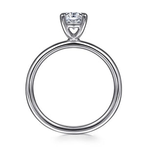 Gabriel "Tiana" 14K White Gold Oval Solitaire Engagement Ring