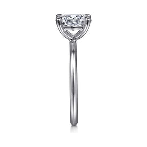 Gabriel "Tiana" 14K White Gold Oval Solitaire Engagement Ring