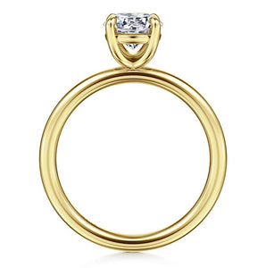 Gabriel "Tiana" 14K Yellow Gold Round Solitaire Engagement Ring