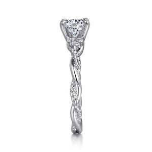 Gabriel "Catalina" 14K White Gold Twisted Diamond Engagement Ring