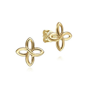 Gabriel 14K Yellow Gold Quatrefoil Stud Earrings