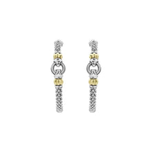 Load image into Gallery viewer, Lagos 18K &amp; Sterling Silver Caviar Hoop Earrings
