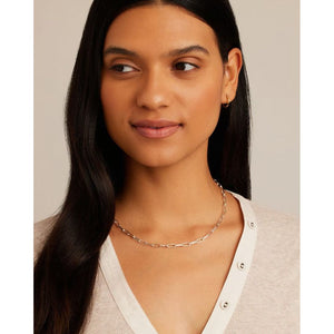 Gorjana Silver Parker Paperclip Necklace