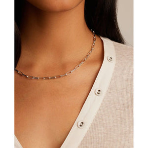 Gorjana Silver Parker Paperclip Necklace