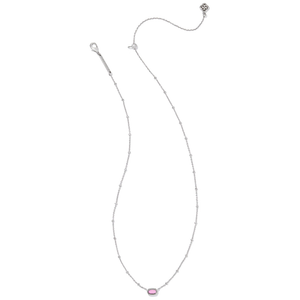 Kendra Scott Elisa Mini Silver Satellite Necklace in Fuchsia Magnesite