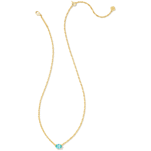 Kendra Scott Gold Cailin Necklace in Aqua Crystal