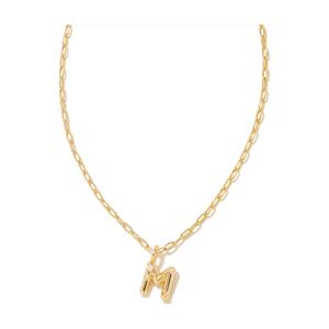 Kendra Scott Gold Letter Initial Necklace In White Crystal