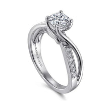 Load image into Gallery viewer, Gabriel &quot;Aleesa&quot; 14K White Gold Twist Engagement Ring
