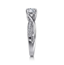 Load image into Gallery viewer, Gabriel &quot;Aleesa&quot; 14K White Gold Twist Engagement Ring
