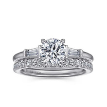 Load image into Gallery viewer, Gabriel  &quot;Acacia&quot; 14K White Gold Baguette Three Stone Engagement Ring
