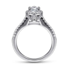 Load image into Gallery viewer, Gabriel &quot;Paige&quot; 14K White Gold Pear Halo Diamond Engagement Ring
