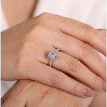 Load image into Gallery viewer, Gabriel &quot;Paige&quot; 14K White Gold Pear Halo Diamond Engagement Ring
