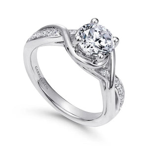 Gabriel 14K White Gold "Bailey" Diamond Engagement Ring