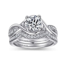 Load image into Gallery viewer, Gabriel 14K White Gold &quot;Bailey&quot; Diamond Engagement Ring
