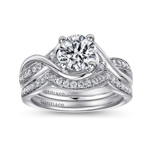 Gabriel 14K White Gold "Bailey" Diamond Engagement Ring