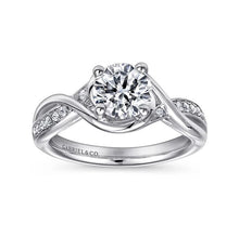 Load image into Gallery viewer, Gabriel 14K White Gold &quot;Bailey&quot; Diamond Engagement Ring
