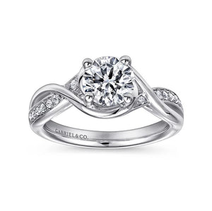 Gabriel 14K White Gold "Bailey" Diamond Engagement Ring