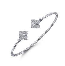 Load image into Gallery viewer, Gabriel 14K White Gold Bujukan Beaded Diamond Flower Bracelet
