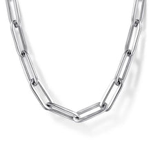 Load image into Gallery viewer, Gabriel Silver Solid Paperclip Chain Necklace
